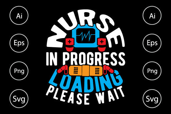 Nurse in Progress Loading Please Wait Embroidery Design Review